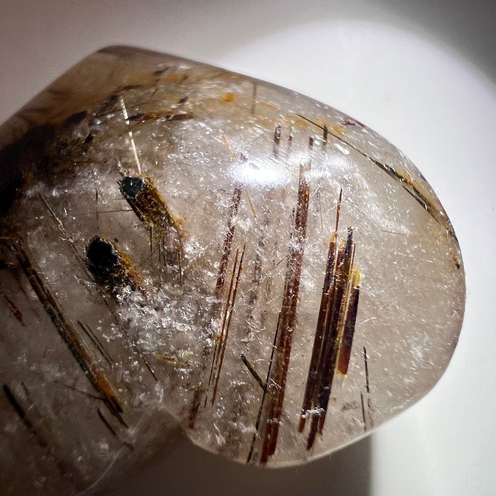 Golden Rutilated Clear‎ Quartz Heart - Picture 7 of 12
